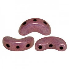 Les perles par Puca® Arcos beads Opaque mix amethyst/gold ceramic look 03000/15726